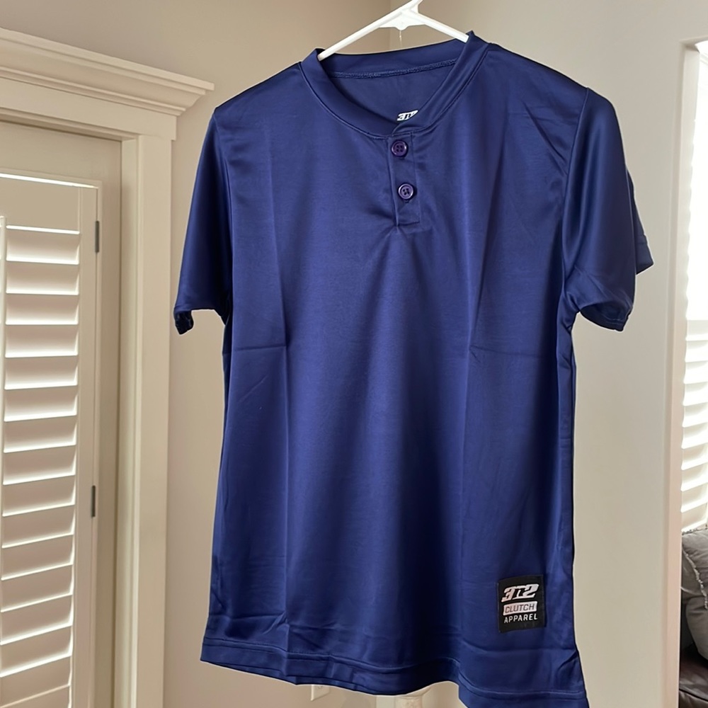 KZONE 3N2 two- button Henley Navy blue Youth Large